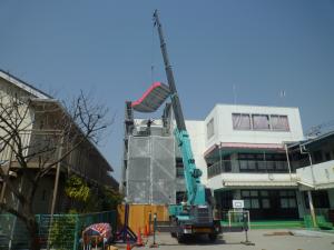 さいたま市幼稚園避難階段工事