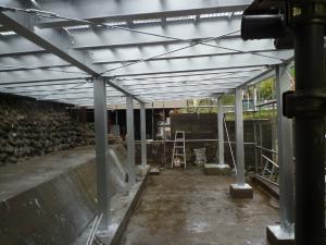 八王子市解体工事、鉄骨駐車場工事